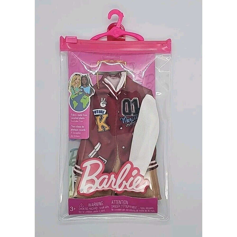 Barbie Fashion Varsity Jacket Shorts and Glasses‎